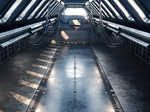 Hangar 08 PBR 3D Model