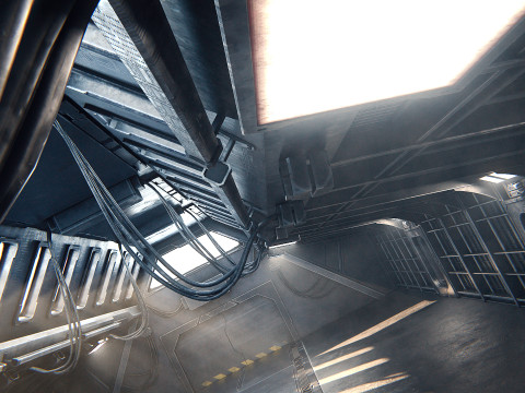 Hangar 08 PBR 3D Model