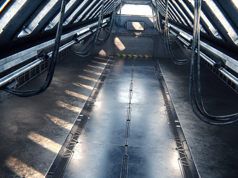 Hangar 08 PBR 3D Model