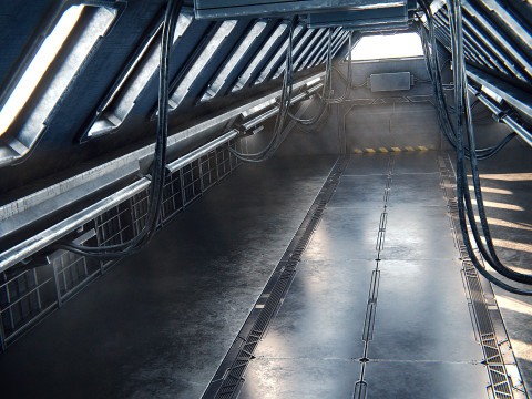 Hangar 08 PBR 3D Model