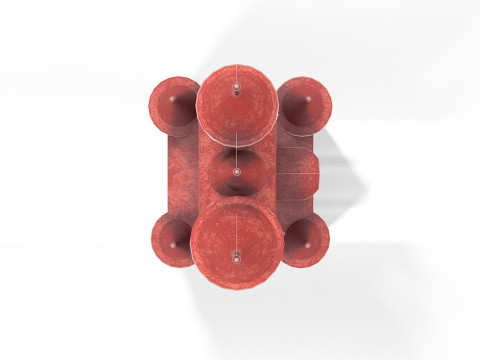 Animowany zamek 01 PBR Model 3D