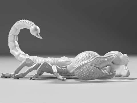 Scorpion 02 STL 3D Print Model