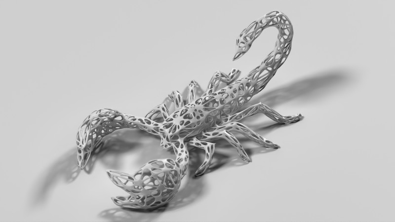 Schorpioenrooster 02 STL 3D printmodel .c4d .max .obj .3ds .fbx .stl .blend 