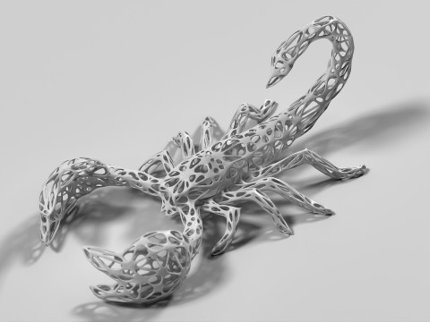 蝎子格子 02 STL 3D 打印模型