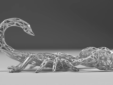 Scorpion Lattice 02 STL 3D Print Model