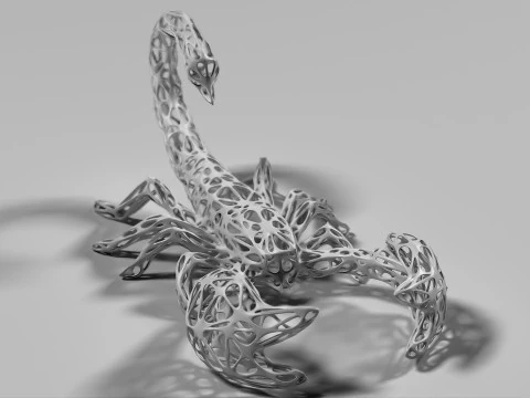 Scorpion Lattice 02 STL 3D Print Model