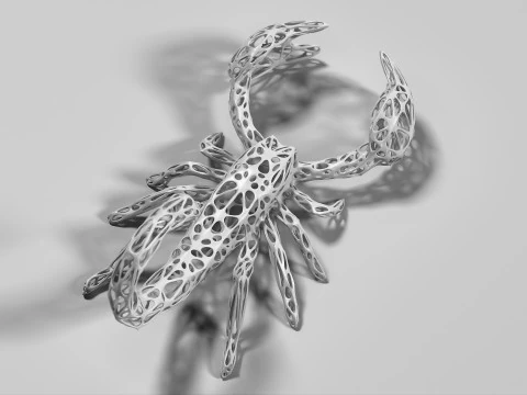 Scorpion Lattice 02 STL 3D Print Model