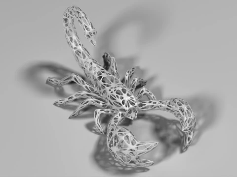 Scorpion Lattice 02 STL 3D Print Model