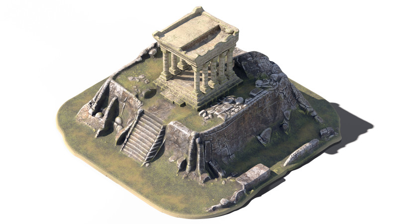 Akropolis 01 PBR Model 3D .c4d .max .obj .3ds .fbx .stl .blend 