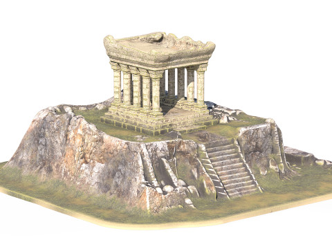 Akropolis 01 PBR Model 3D