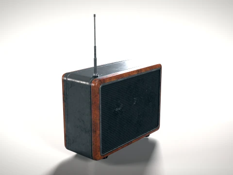 Old Radio 01 PBR 3D Model