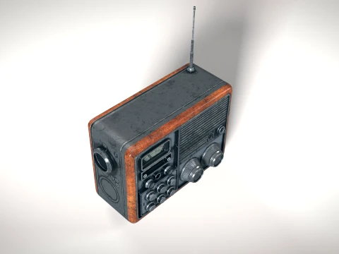 Old Radio 01 PBR 3D Model