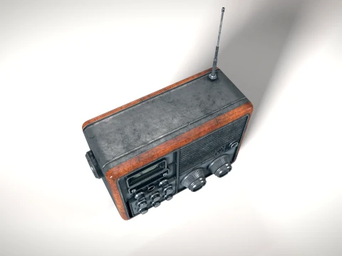 Old Radio 01 PBR 3D Model