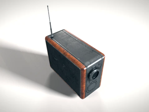 Old Radio 01 PBR 3D Model