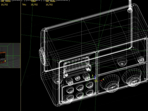 Old Radio 01 PBR 3D Model