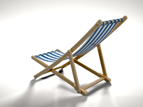 Deck Chair 02 PBR 3D Model