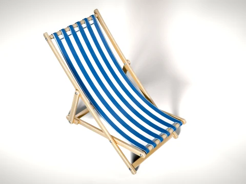 Deck Chair 02 PBR 3D Model