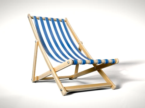 Deck Chair 02 PBR 3D Model