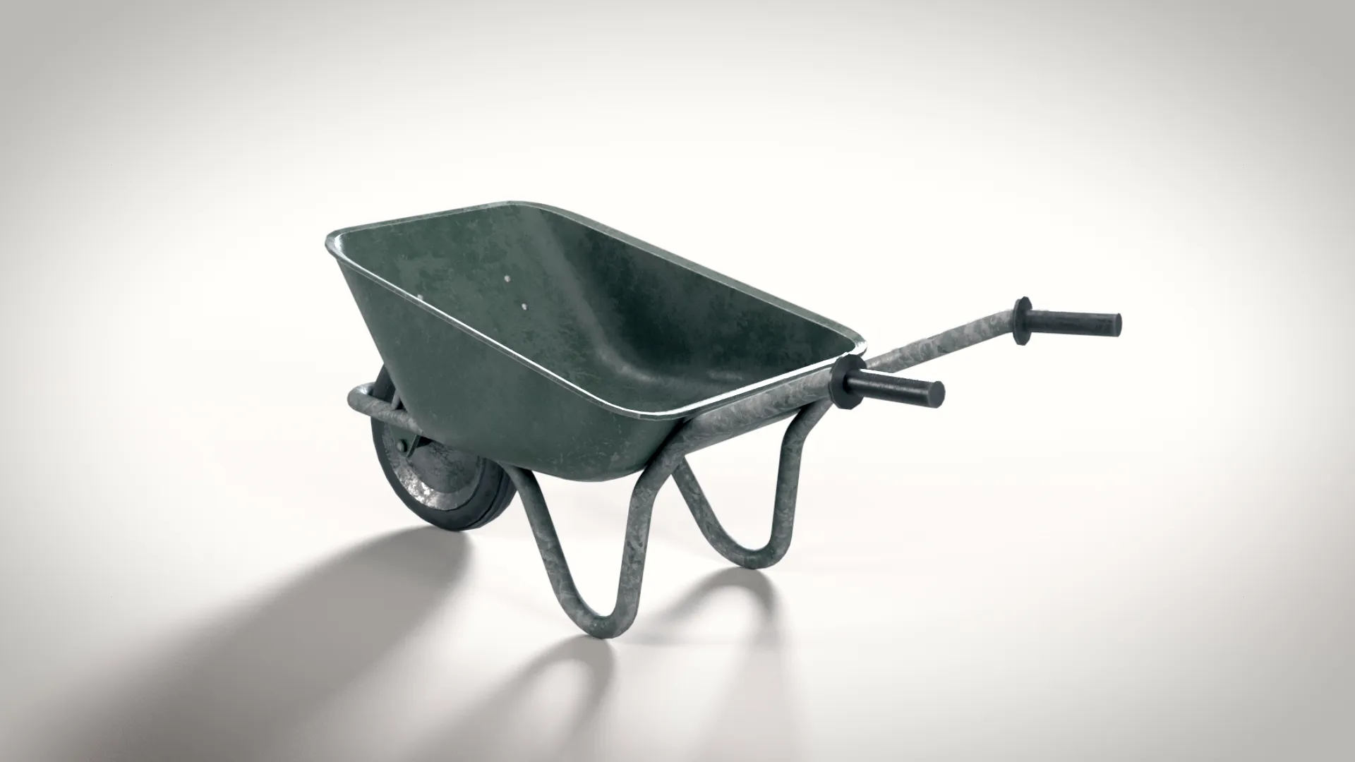 Wheelbarrow PBR 3D Model .c4d .max .obj .3ds .fbx .stl .blend