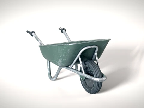 Wheelbarrow PBR 3D Model