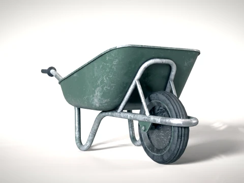 Wheelbarrow PBR 3D Model