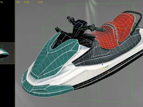 Jet Ski 01 PBR 3D Model