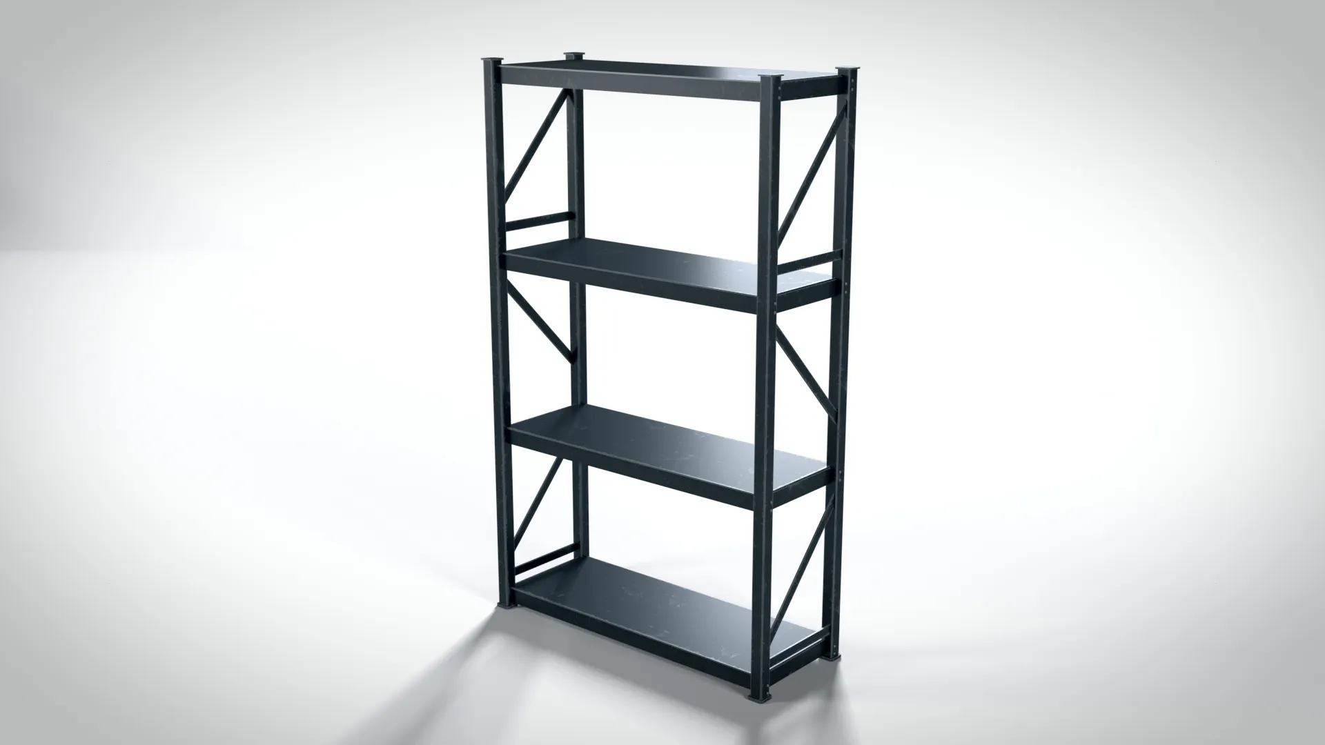 Metal Shelving PBR 3D Model .c4d .max .obj .3ds .fbx .stl .blend 