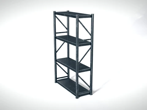 Metal Shelving PBR 3D Model