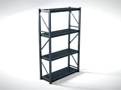 Metal Shelving PBR 3D Model