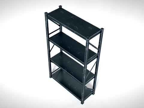 Metal Shelving PBR 3D Model
