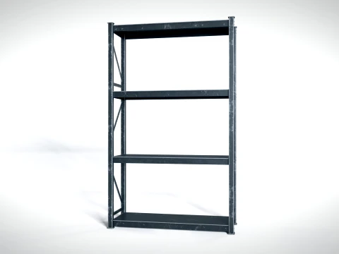 Metal Shelving PBR 3D Model