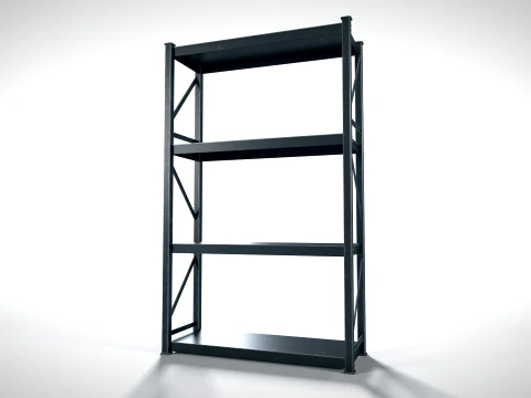 Metal Shelving PBR 3D Model