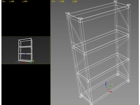 Metal Shelving PBR 3D Model