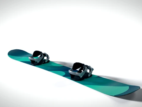 Snowboard 01 PBR 3D Model