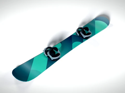 Snowboard 01 PBR 3D Model