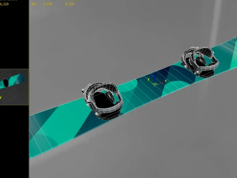 Snowboard 01 PBR 3D Model