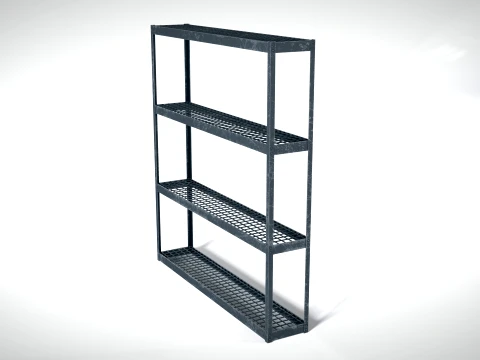 Garage Shelving Unit 01 PBR 3D Model