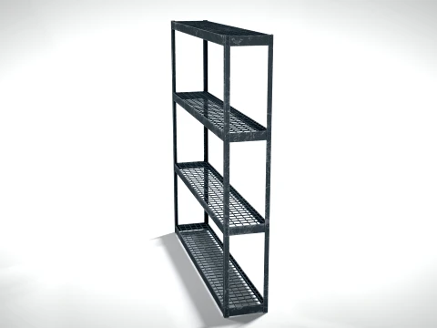 Garage Shelving Unit 01 PBR 3D Model