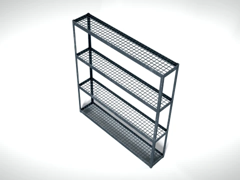 Garage Shelving Unit 01 PBR 3D Model