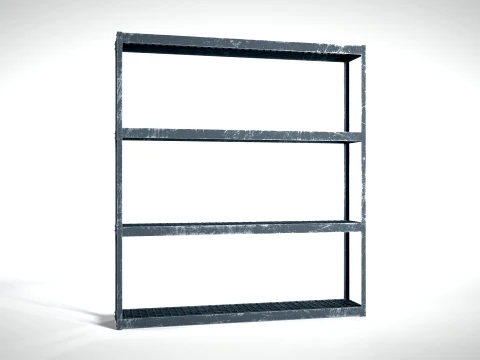 Garage Shelving Unit 01 PBR 3D Model
