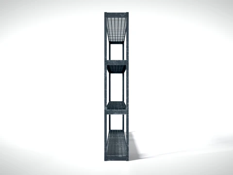 Garage Shelving Unit 01 PBR 3D Model