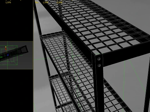 Garage Shelving Unit 01 PBR 3D Model