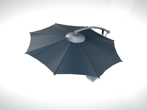 Garden Umbrella PBR 3D Model