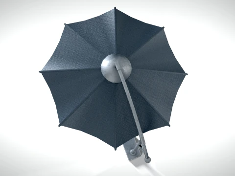 Garden Umbrella PBR 3D Model