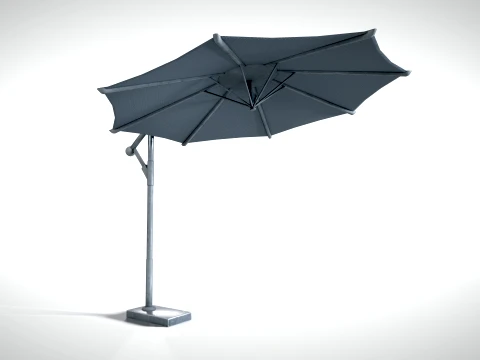 Garden Umbrella PBR 3D Model