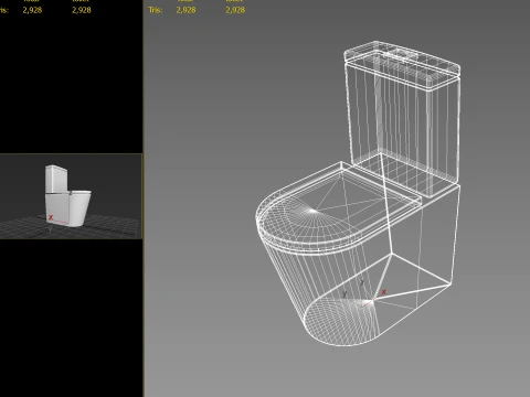 Toilet 01 PBR 3D Model