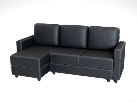 Corner Lounge 01 PBR 3D Model