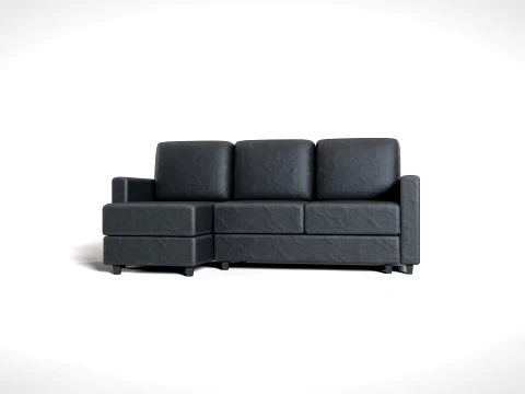 Corner Lounge 01 PBR 3D Model