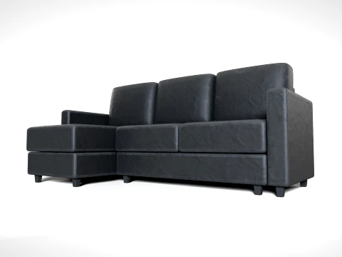 Corner Lounge 01 PBR 3D Model