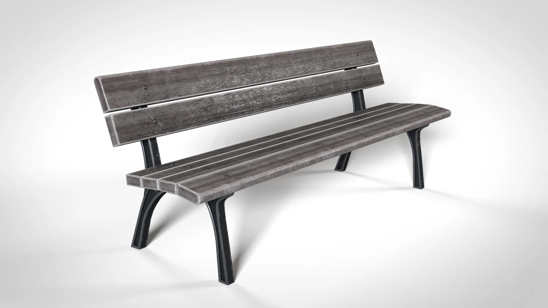 Bench 02 PBR 3D Model .c4d .max .obj .3ds .fbx .stl .blend